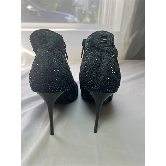 GUESS Womens Size 9 Black Embellished Fazzie2 Pointed Toe Stiletto Booties - Picture 4 of 11